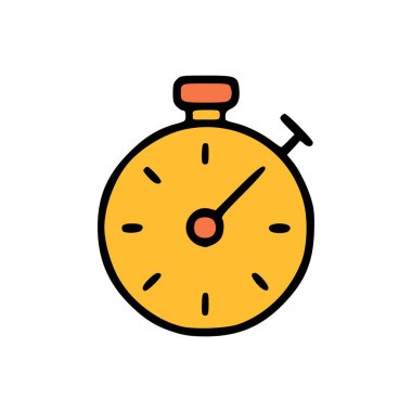 Geri sayım, zaman yönetimi veya yarış temalı vektör tasarımı için parlak renkli kronometre simgesi