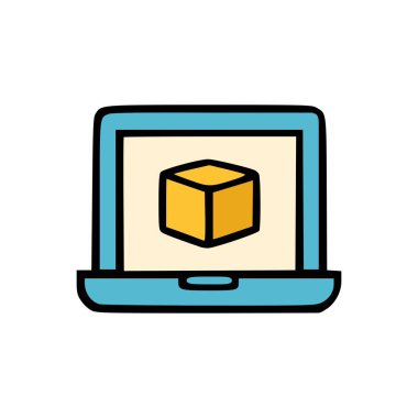 Sevkiyat kutusunu gösteren en küçük bilgisayar ekranı simgesi, iletim takibi veya depolama sistemi UI için kullanılır