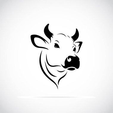 İnek logosu. İnek çiftliği ürün logosu tasarım vektörü. Klasik Sığır logosu