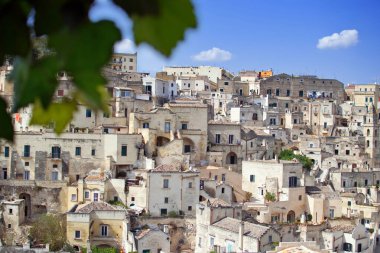 İtalya 'daki Matera' nın eski şehrine bak