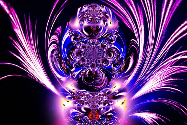 Renkli fraktal dekoratif arka plan, sihir