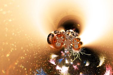 soyut arkaplan, yaratıcı kavram çizimi, çok renkli fraktal desen