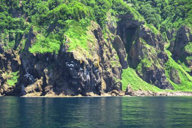 Shiretoko 'nun göz kamaştırıcı mavi dünya doğal miras bölgesi.