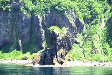 Shiretoko 'nun göz kamaştırıcı mavi dünya doğal miras bölgesi.