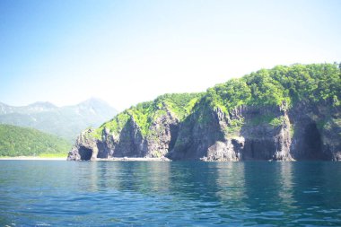 Shiretoko 'nun göz kamaştırıcı mavi dünya doğal miras bölgesi.