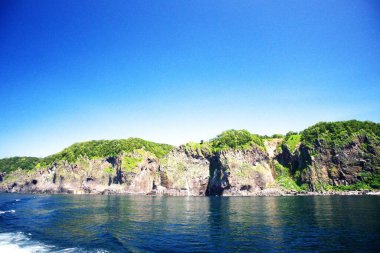 Shiretoko 'nun göz kamaştırıcı mavi dünya doğal miras bölgesi.