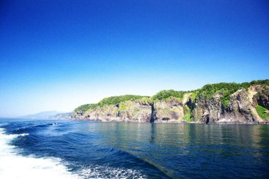 Shiretoko 'nun göz kamaştırıcı mavi dünya doğal miras bölgesi.