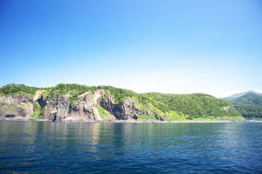 Shiretoko 'nun göz kamaştırıcı mavi dünya doğal miras bölgesi.