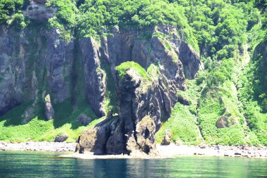Shiretoko 'nun göz kamaştırıcı mavi dünya doğal miras bölgesi.