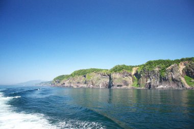 Shiretoko 'nun göz kamaştırıcı mavi dünya doğal miras bölgesi.