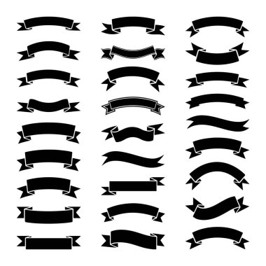 Kurdele SVG Set, Kurdeleler Siluet Vektör İllüstrasyonu