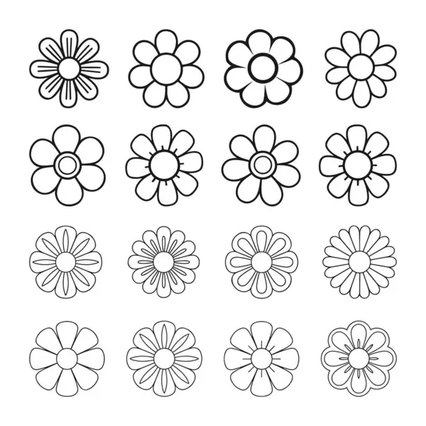 Özet çiçek svg, özet çiçek silueti, Siyah ve Beyaz Çiçek Özetleri Koleksiyonu