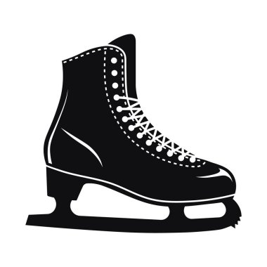 Artistik Patinaj Ayakkabıları SVG, Artistik Patinaj Çizme Seti Silueti, Buz Patenleri Simge Silüetleri Vektör Resimleri