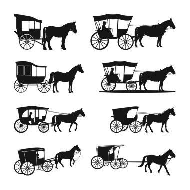 At Arabası Silueti, Arabalar ve Atlar Siluetleri, Amish At Arabası Svg, Amish Tüylü Siluet Kes Vektörü