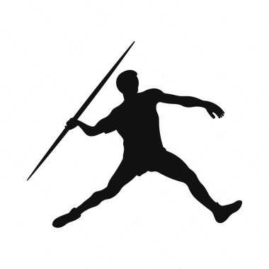 cirit at siluet atletler, cirit at siluet siluet vektör ilüstrasyonu beyaz arka planda