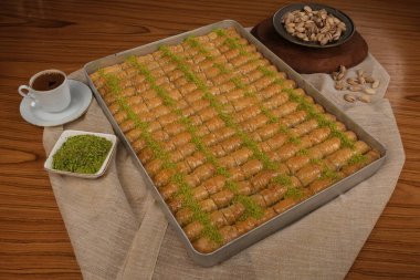 Taze Pişmiş Baklava Parçalarının Yakın Çekimi