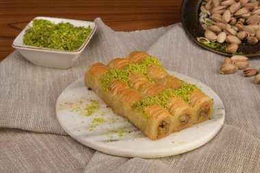 Lezzetli Tatlı Pistachio Baklava