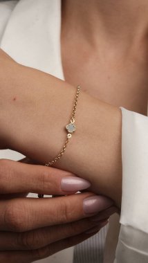 Gümüş, altın, elmas, değerli taşlar gibi şık mücevherler..