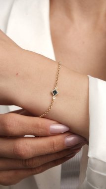 Gümüş, altın, elmas, değerli taşlar gibi şık mücevherler..