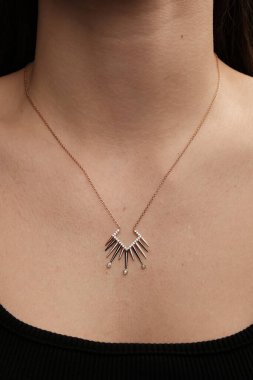 Parlak Elmas Kolyeler ve Altın Mücevherler