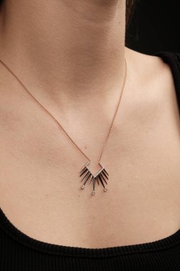 Parlak Elmas Kolyeler ve Altın Mücevherler