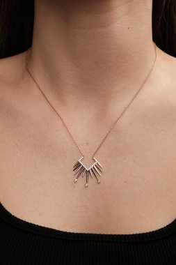 Parlak Elmas Kolyeler ve Altın Mücevherler