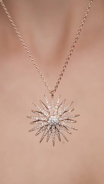 Kadınlar için Zarif Elmas ve Altın Mücevher