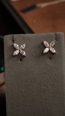 Parlak Elmaslı Görkemli Altın Mücevherler