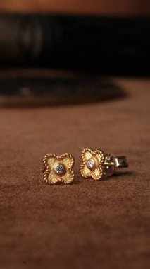 Parlak Elmaslı Görkemli Altın Mücevherler