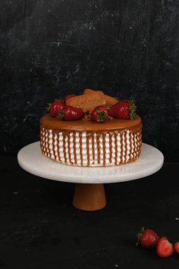 Güzel Doğumgünü Pasta Dekorasyonunun Yakın Çekimi