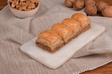 Taze Pişmiş Baklava Parçalarının Yakın Çekimi