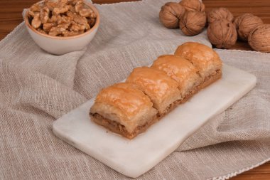 Taze Pişmiş Baklava Parçalarının Yakın Çekimi