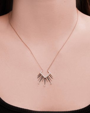 Parlak Elmas Kolyeler ve Altın Mücevherler