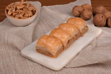 Taze Pişmiş Baklava Parçalarının Yakın Çekimi