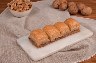 Taze Pişmiş Baklava Parçalarının Yakın Çekimi