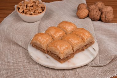 Taze Pişmiş Baklava Parçalarının Yakın Çekimi