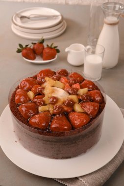 Güzel Doğumgünü Pasta Dekorasyonunun Yakın Çekimi