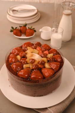 Güzel Doğumgünü Pasta Dekorasyonunun Yakın Çekimi