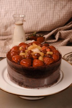 Güzel Doğumgünü Pasta Dekorasyonunun Yakın Çekimi