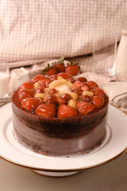 Güzel Doğumgünü Pasta Dekorasyonunun Yakın Çekimi