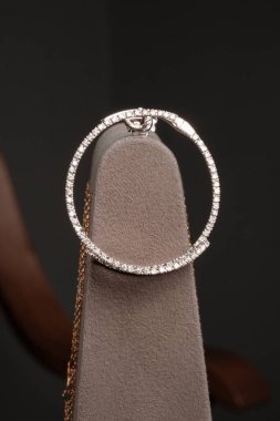 Gümüş, altın, elmas, değerli taşlar gibi şık mücevherler..