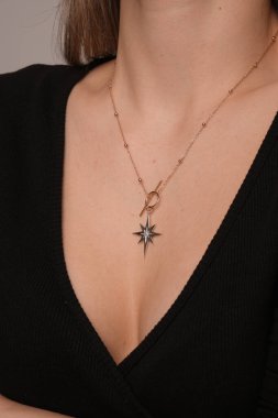 Gümüş, altın, elmas, değerli taşlar gibi şık mücevherler..