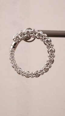 Gümüş, altın, elmas, değerli taşlar gibi şık mücevherler..