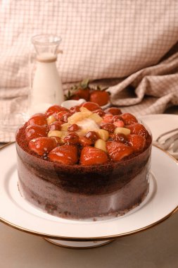 Güzel Doğumgünü Pasta Dekorasyonunun Yakın Çekimi