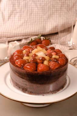 Güzel Doğumgünü Pasta Dekorasyonunun Yakın Çekimi