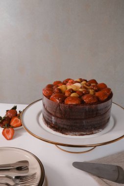 Güzel Doğumgünü Pasta Dekorasyonunun Yakın Çekimi