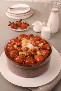 Güzel Doğumgünü Pasta Dekorasyonunun Yakın Çekimi