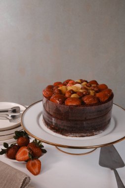 Güzel Doğumgünü Pasta Dekorasyonunun Yakın Çekimi