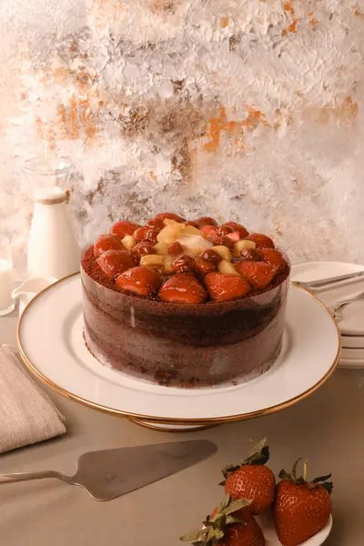 Güzel Doğumgünü Pasta Dekorasyonunun Yakın Çekimi