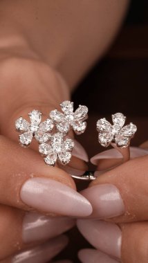 Zarif El yapımı Altın ve Elmas Mücevherler